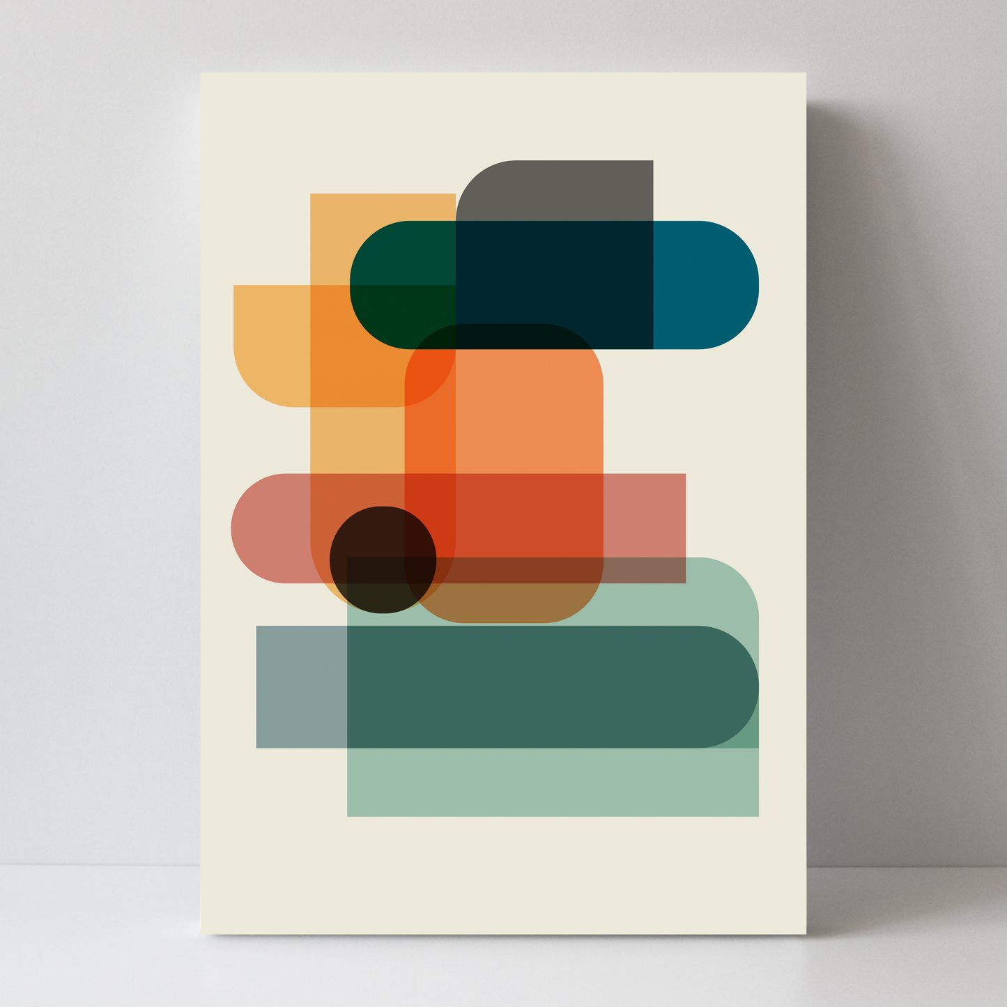 Set of 2 Colourful Bold Abstract Prints B by Print Punk Studio