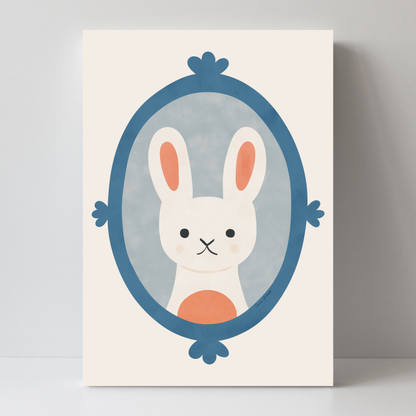 Animal Portraits Rabbit by Carrie Cantwell
