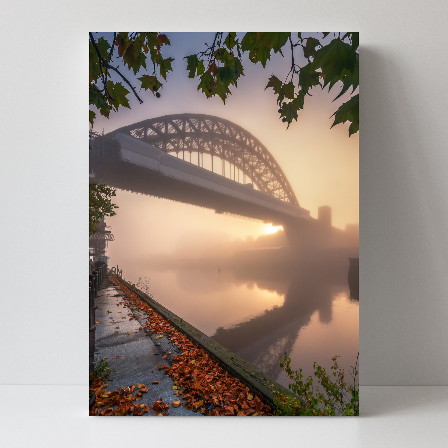A Misty Autumn Scene on Newcastle Quayside by Steven Robinson