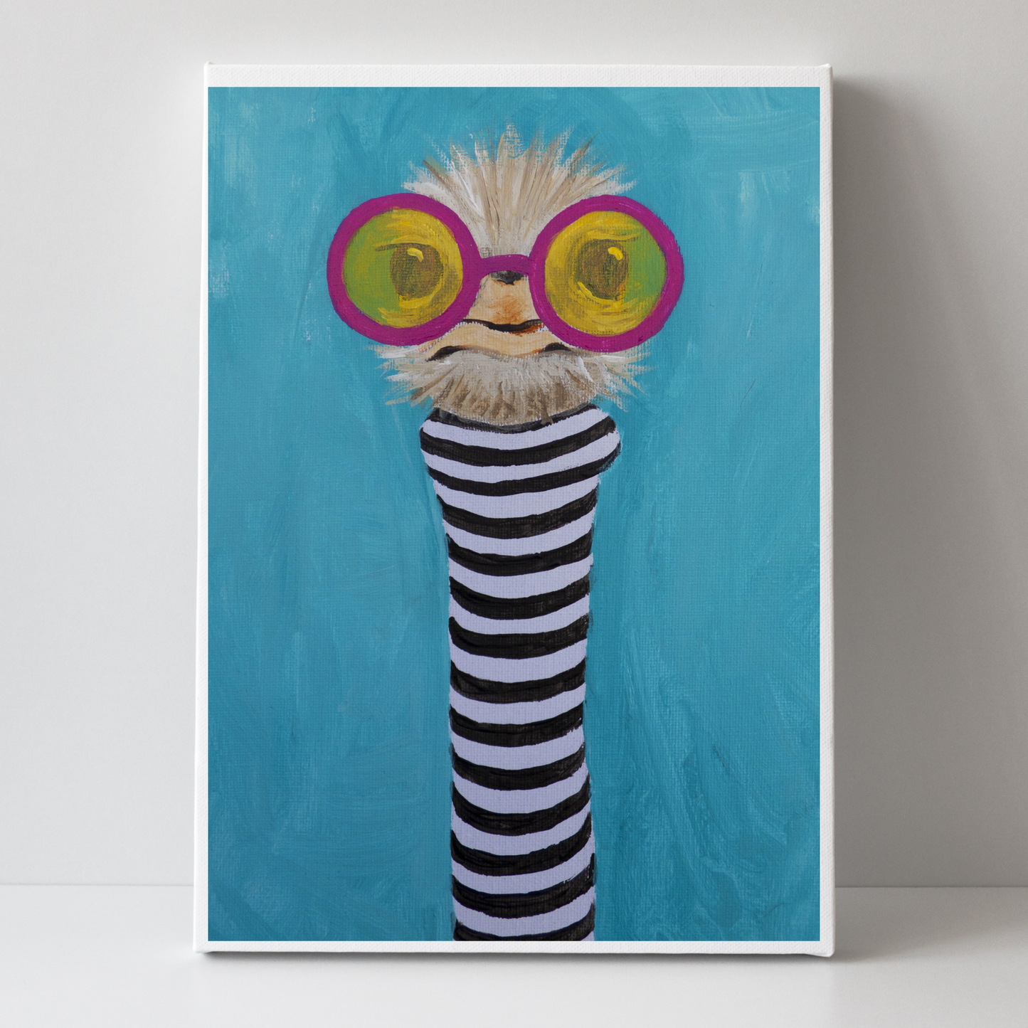 Stripy Ostrich by Coco Deparis