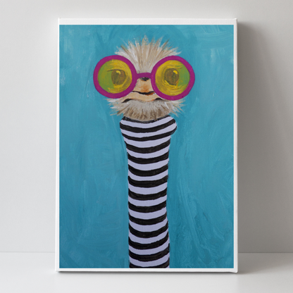 Stripy Ostrich by Coco Deparis