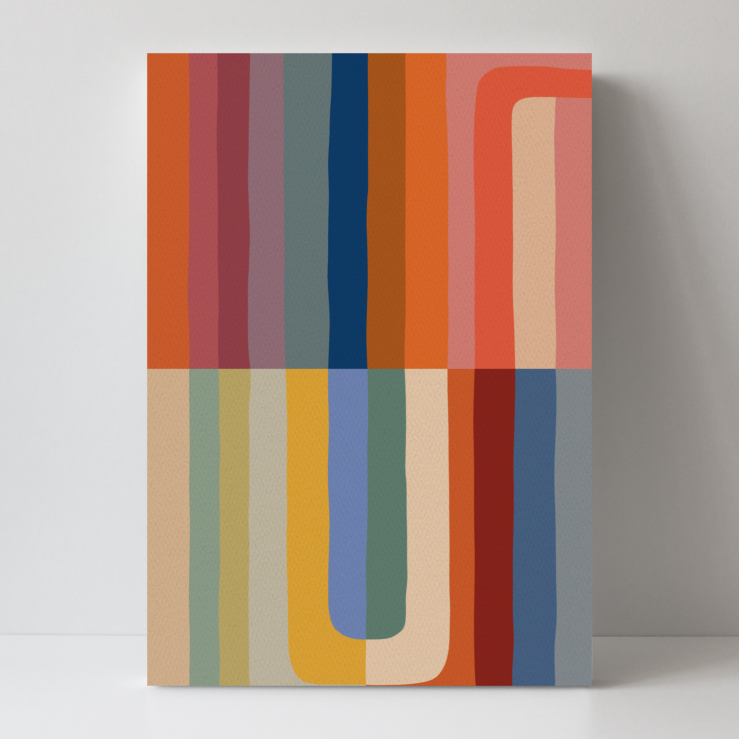 Set of 2 Fun Abstract Textured Prints A by Print Punk Studio