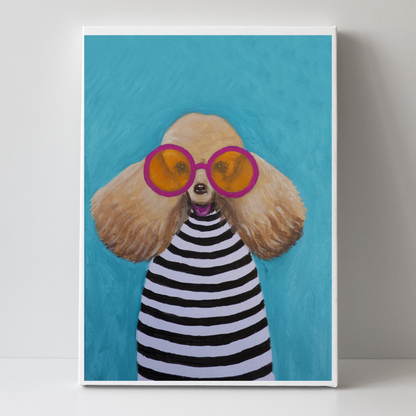 Stripy Poodle by Coco Deparis