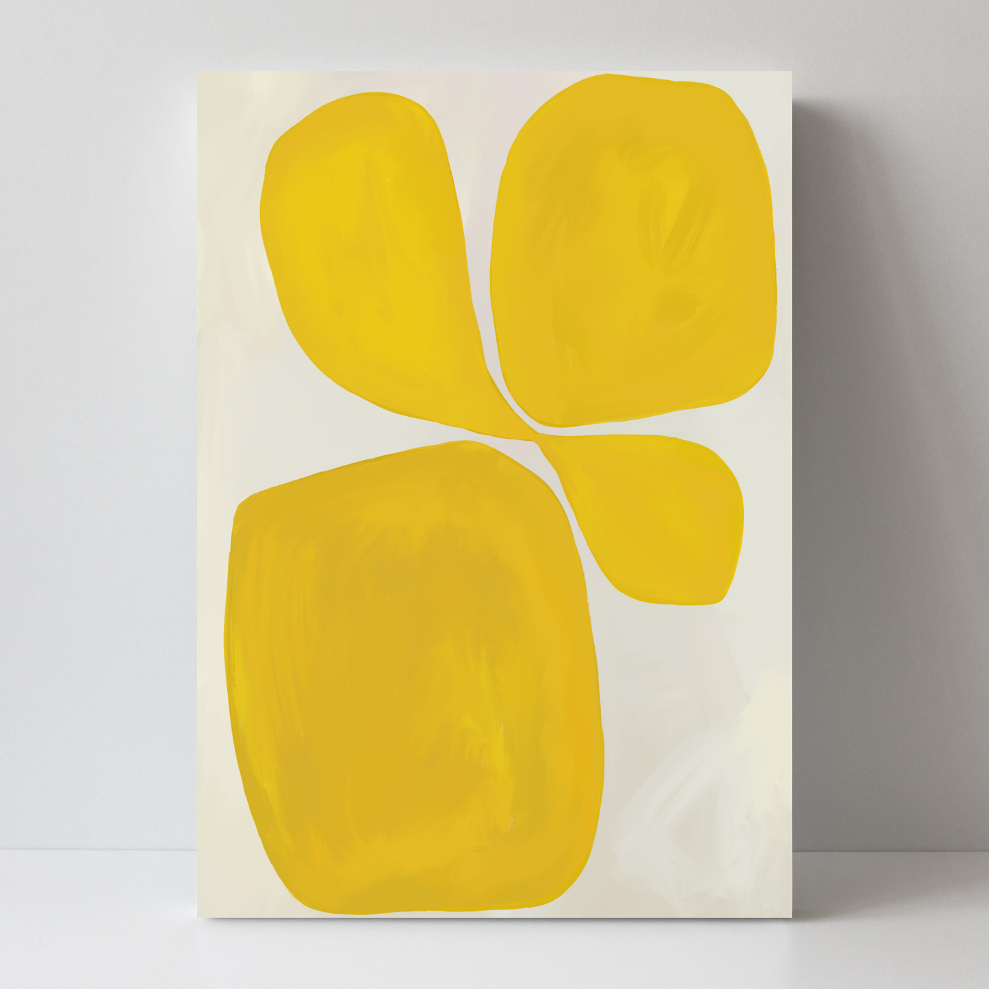 Yellow Painted Modern Art by Print Punk Studio