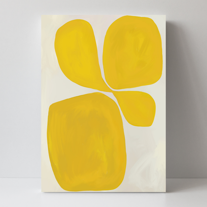 Yellow Painted Modern Art by Print Punk Studio