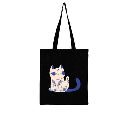 Purrcelin Cat No. 02 - Tote Bag by Carrie Cantwell
