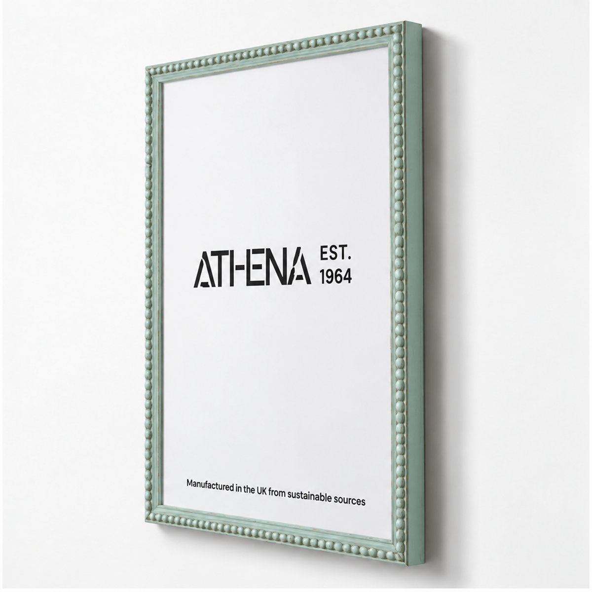 Vintage Pale Gray Beaded Frame