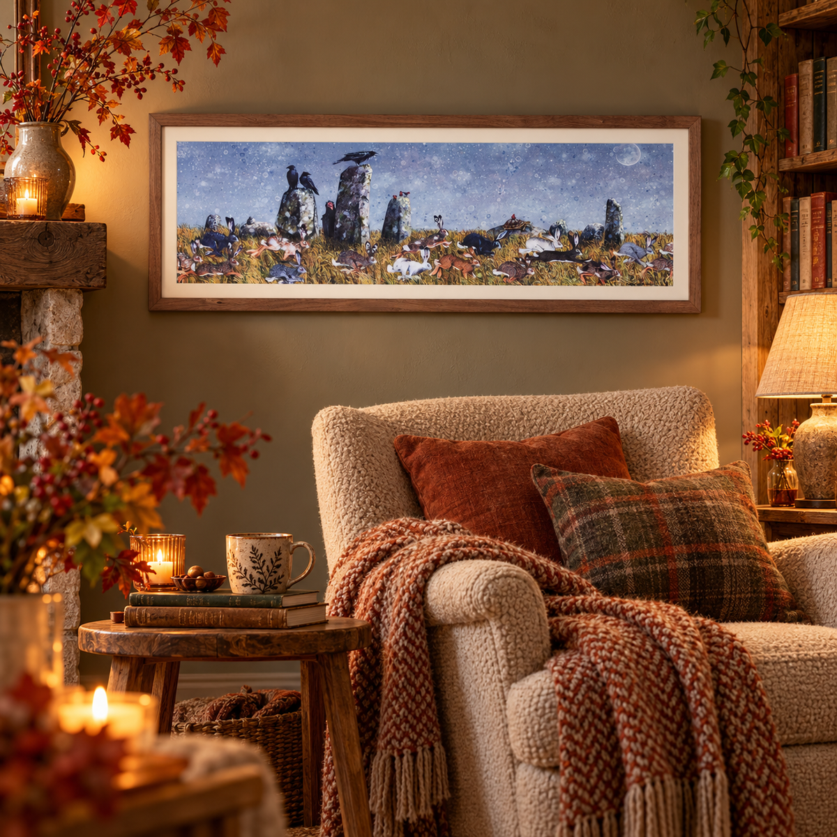 The Running of The Hares by Maggie Vandewalle - Mounted