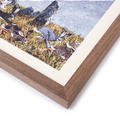 The Running of The Hares by Maggie Vandewalle - Mounted