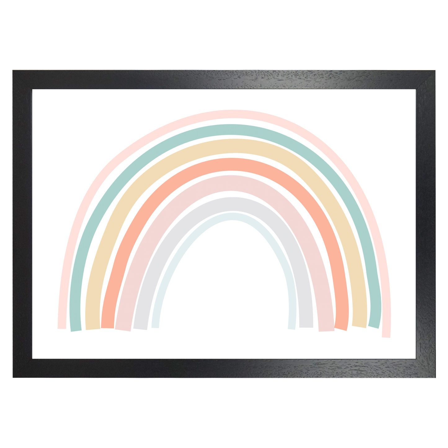 Light Pastel Abstract Rainbow Print by Print Punk Studio