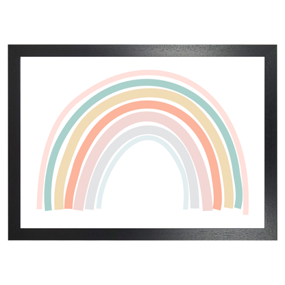 Light Pastel Abstract Rainbow Print by Print Punk Studio