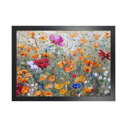 Wild Flower Field Morning by STUDIO PAINT-ING