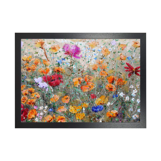 Wild Flower Field Morning by STUDIO PAINT-ING
