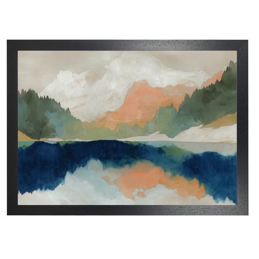 Alpine Autumn Lake Reflection by Chromatic Storm Studio