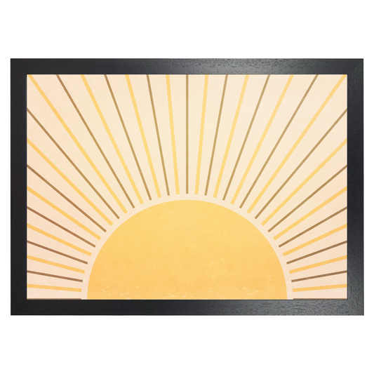Boho Full Shining Sun and Rays by Print Punk Studio