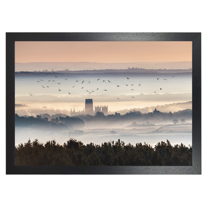 An Ethereal Misty Scene Looking Towards Durham Cathedral  by Steven Robinson