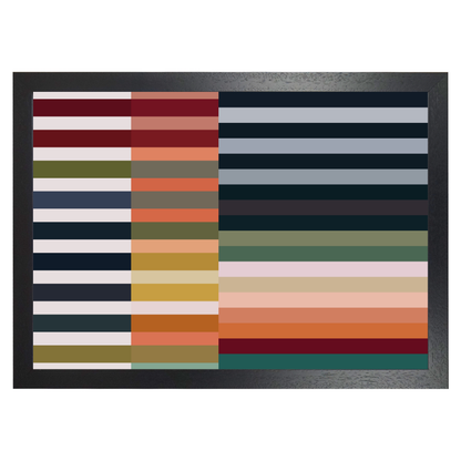 Colourful Earth Tones Stripes Print by Print Punk Studio