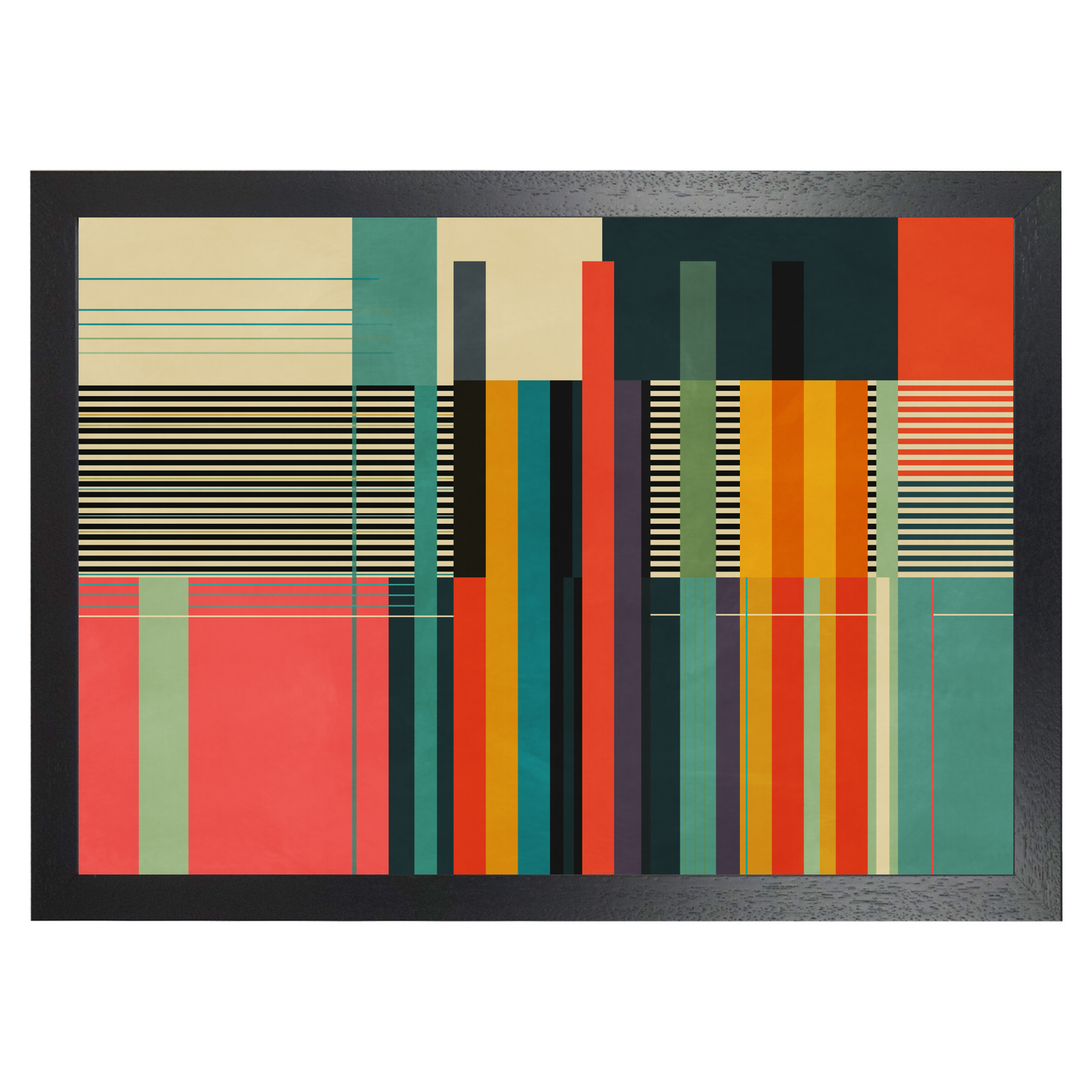Colourful Stripes and Lines Print by Print Punk Studio