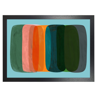 Boho Colourful Abstract Painting by Print Punk Studio