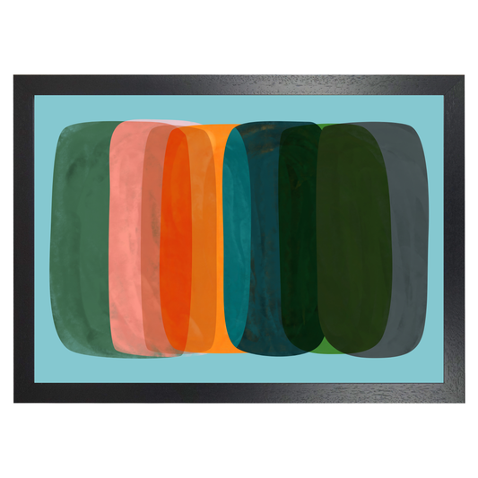 Boho Colourful Abstract Painting by Print Punk Studio