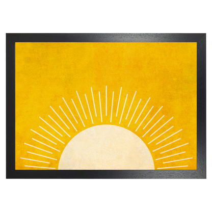 Yellow Booho Landscape Sun Art Print by Print Punk Studio