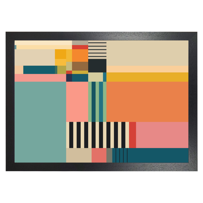 Colourful Pastel Geometric Print by Print Punk Studio