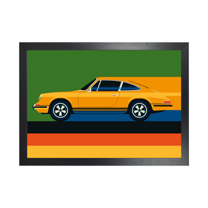 Orange Vintage Sports Car side by Bo Lundberg