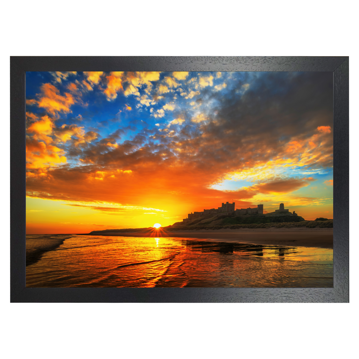 A Beautiful Sunrise at Bamburgh Castle by Steven Robinson