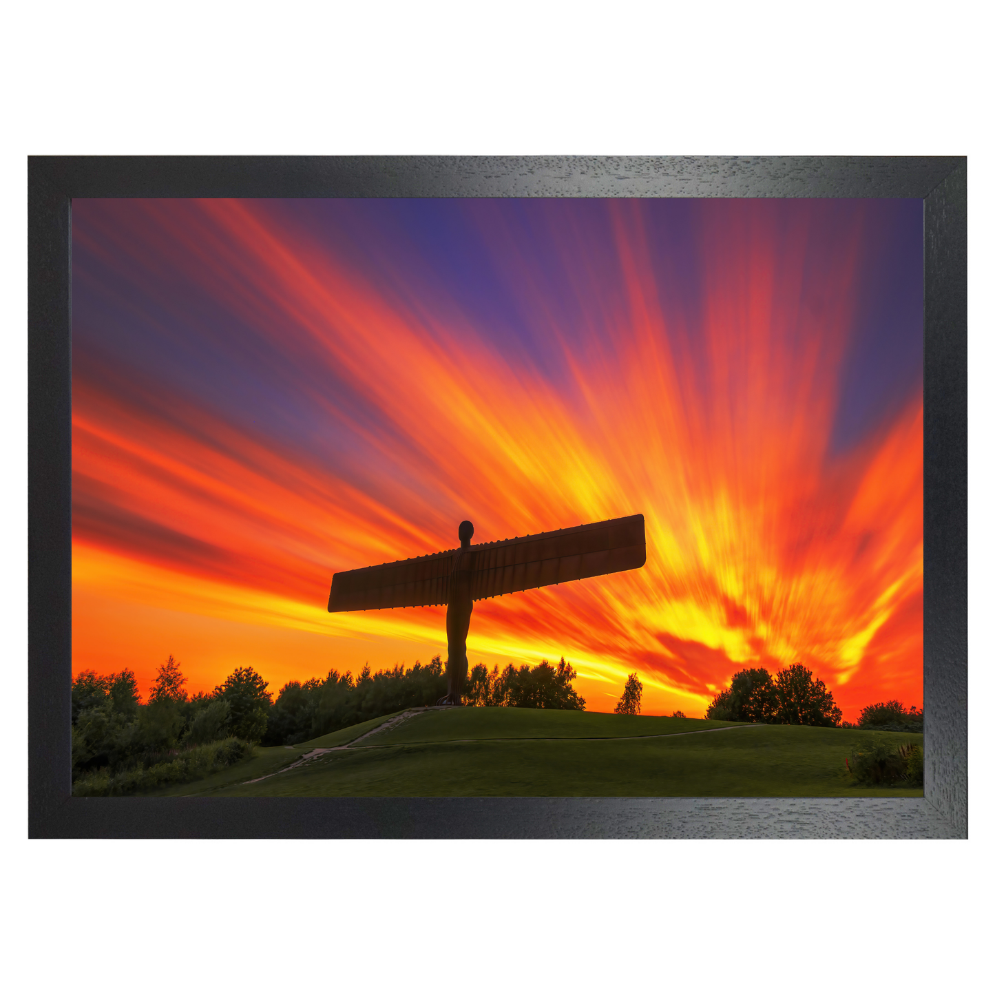 Long Exposure Streaky Sky at The Angel of The North by Steven Robinson