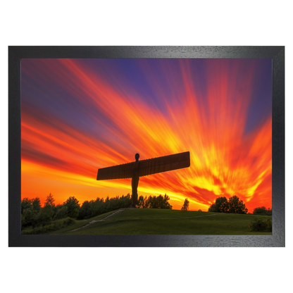 Long Exposure Streaky Sky at The Angel of The North by Steven Robinson