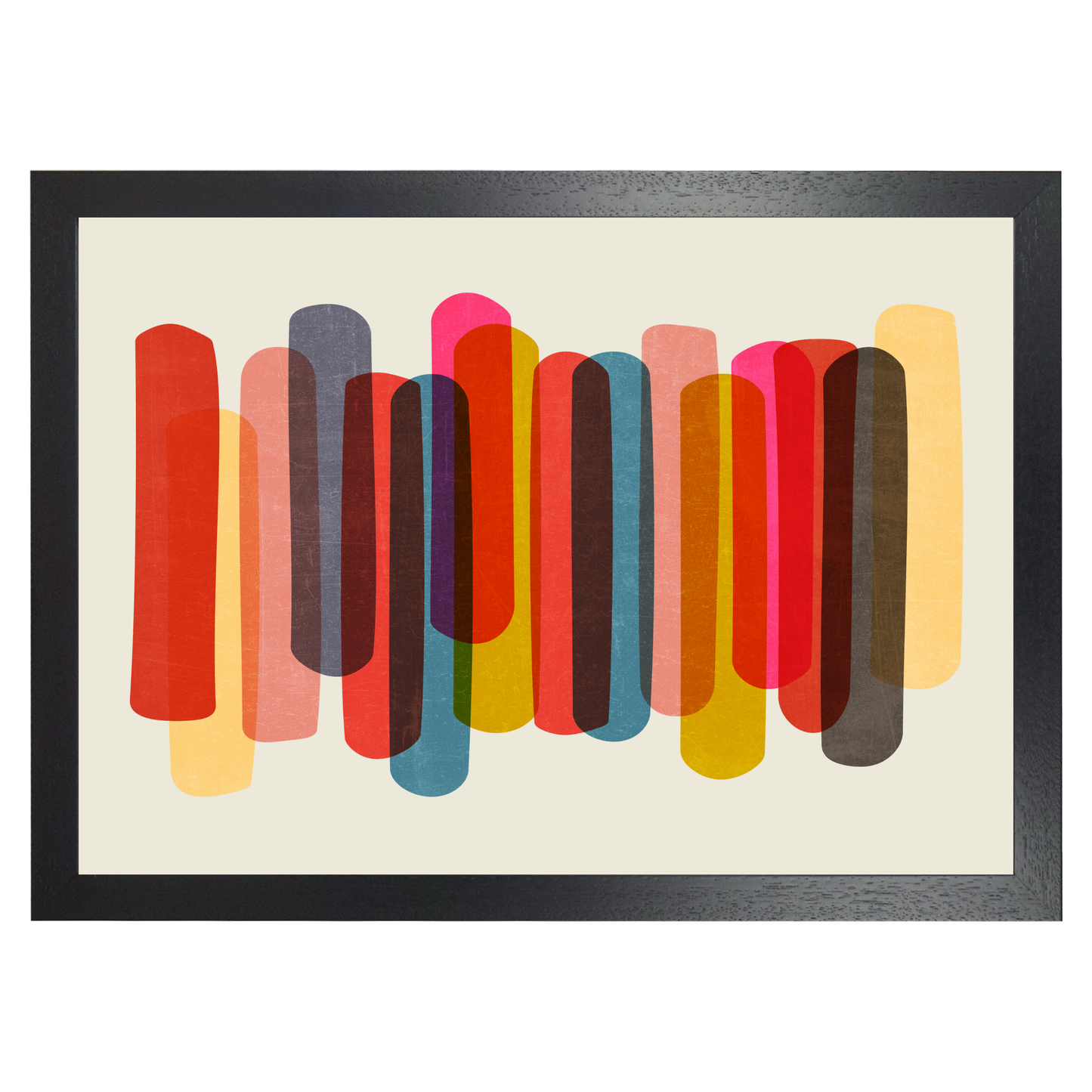 Large Modern Abstract Colourful Shapes  Print  by Print Punk Studio