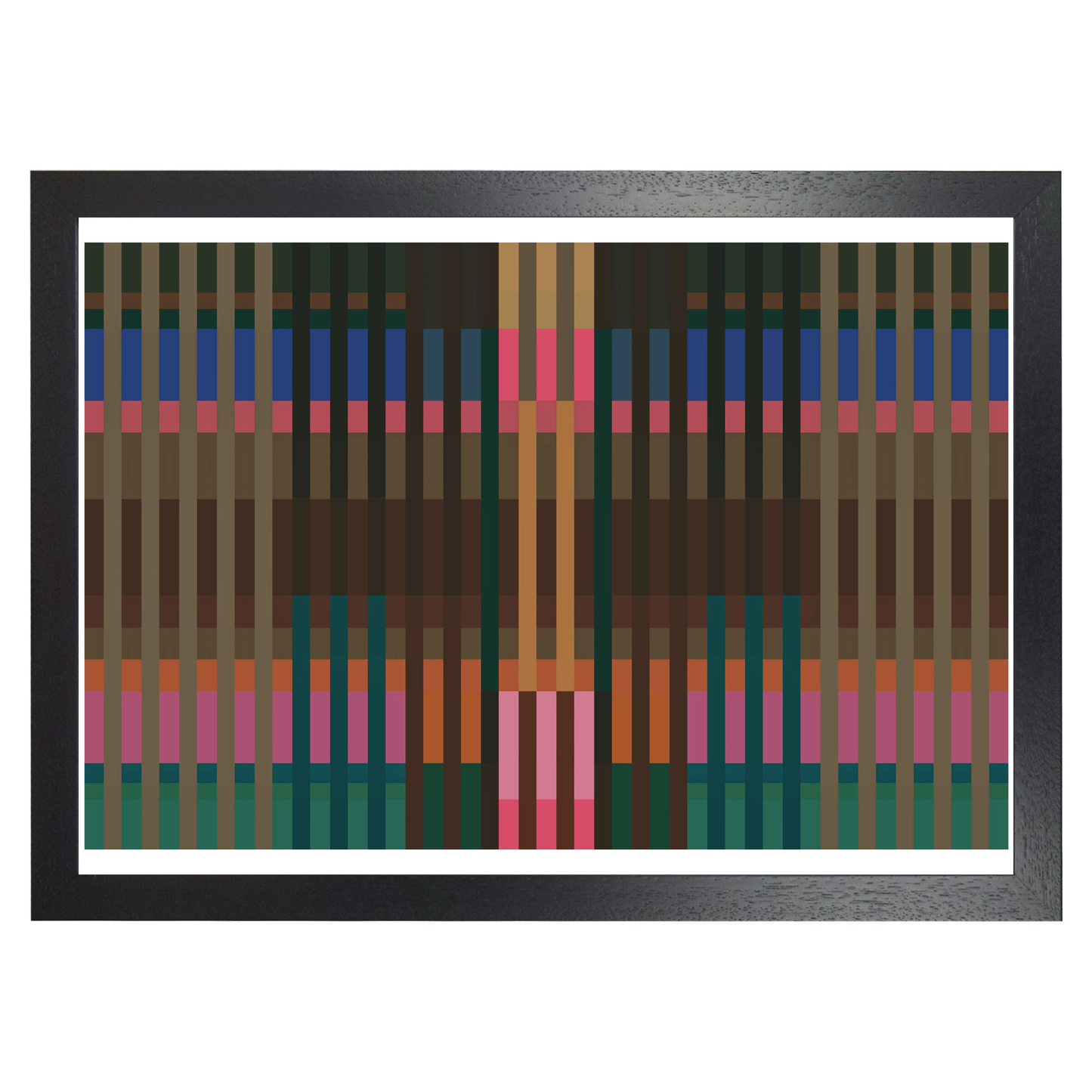 Multicoloured Mirrored Lines Print by Print Punk Studio