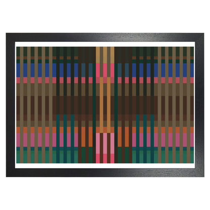 Multicoloured Mirrored Lines Print by Print Punk Studio