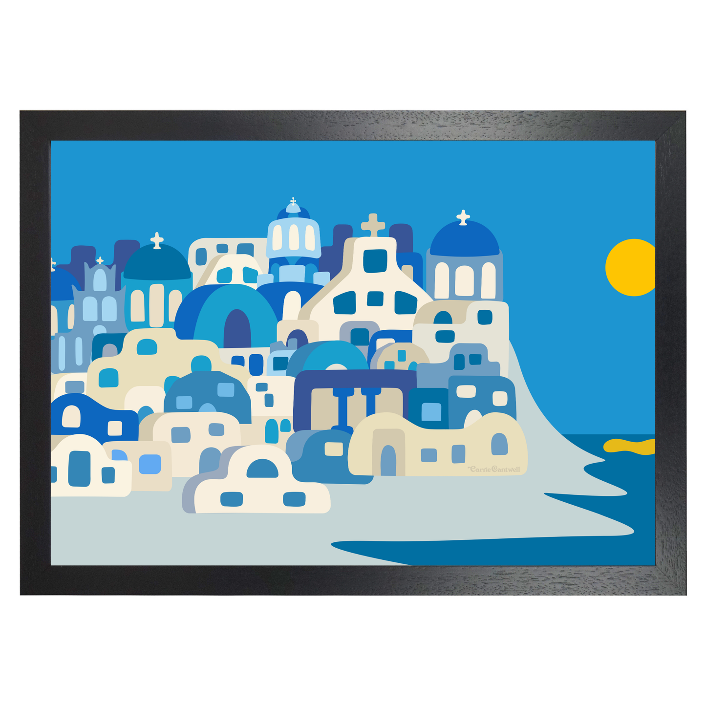 Sunny Santorini by Carrie Cantwell