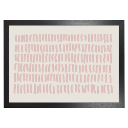 Blush Pink Abstract Lines by Print Punk Studio