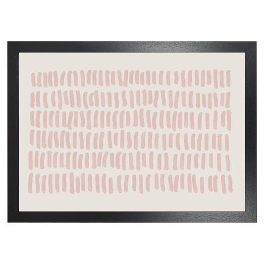 Blush Pink Abstract Lines by Print Punk Studio
