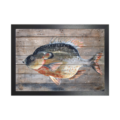 Catch Of The Day On Wood by STUDIO PAINT-ING