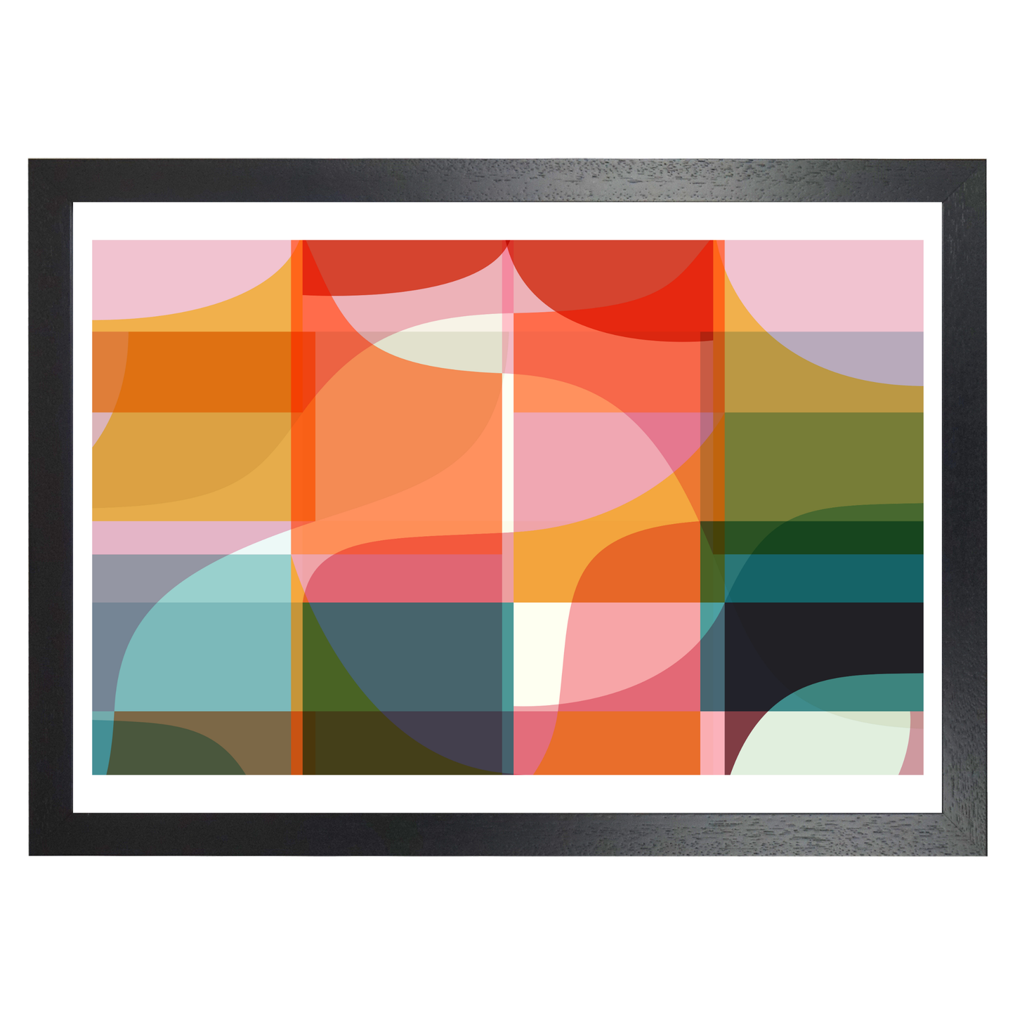 Bold Colourful Abstract Print by Print Punk Studio