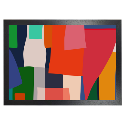 Colourful Patchwork Abstract Paint Print by Print Punk Studio