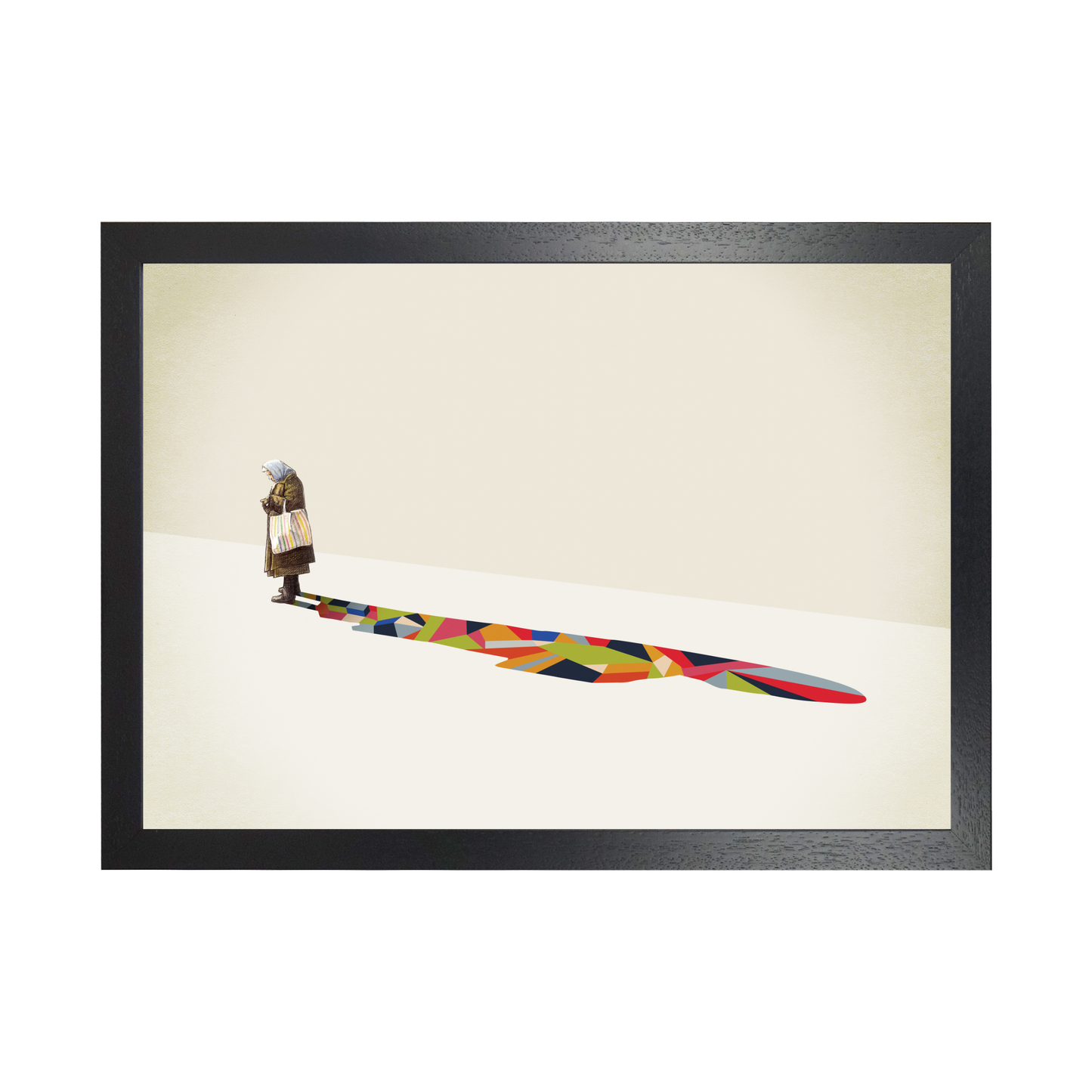 Walking Shadow Old Woman by Jason Ratliff