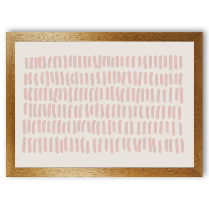 Blush Pink Abstract Lines by Print Punk Studio