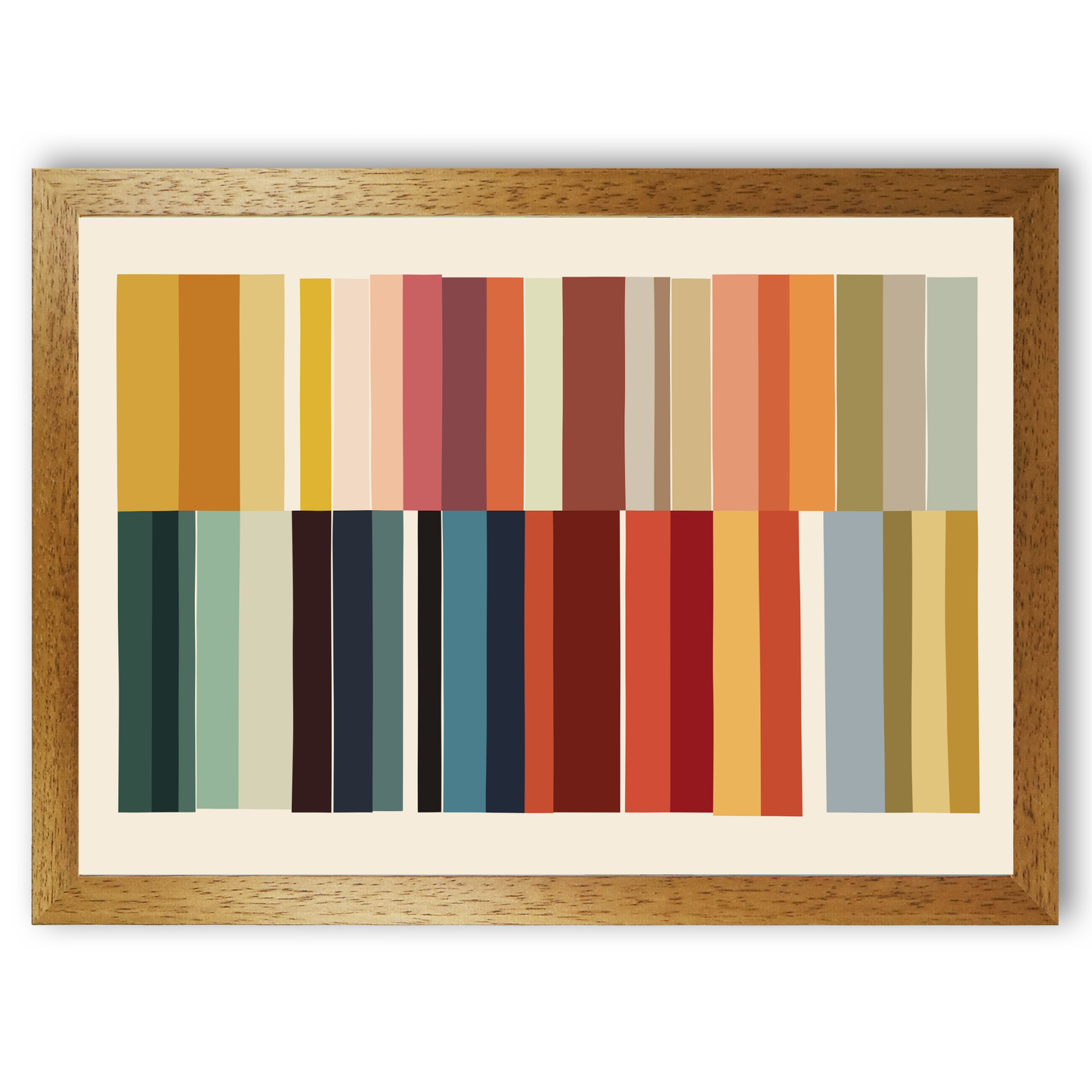 Vertical Colour Stripe Print by Print Punk Studio