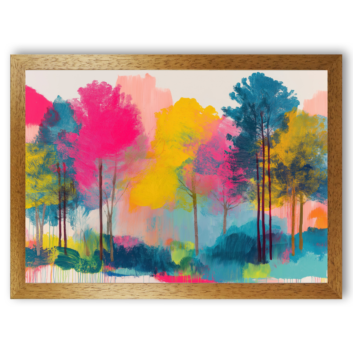 Colourful Trees Fading Into Mist by Chromatic Storm Studio