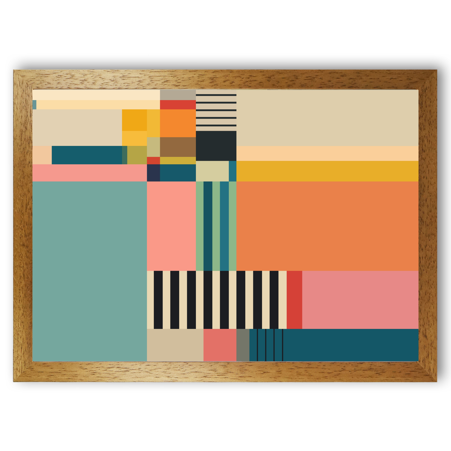 Colourful Pastel Geometric Print by Print Punk Studio