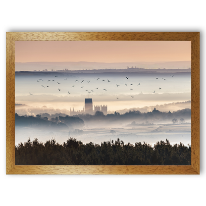 An Ethereal Misty Scene Looking Towards Durham Cathedral  by Steven Robinson