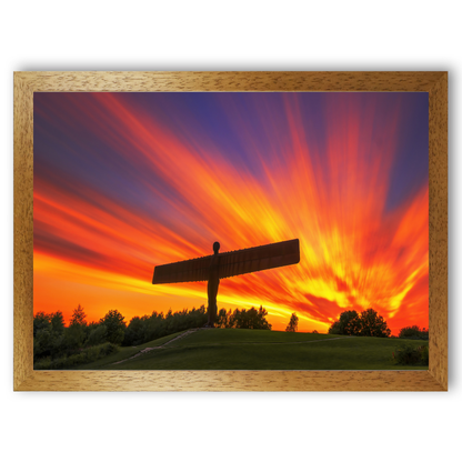 Long Exposure Streaky Sky at The Angel of The North by Steven Robinson