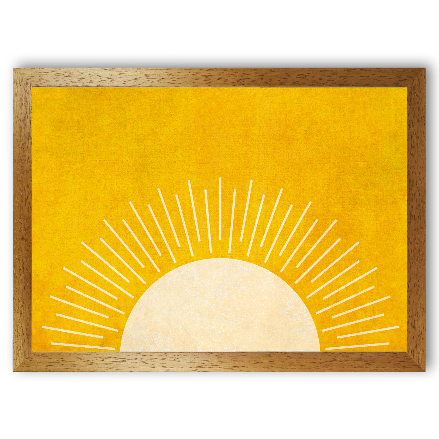Yellow Booho Landscape Sun Art Print by Print Punk Studio