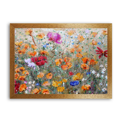 Wild Flower Field Morning by STUDIO PAINT-ING
