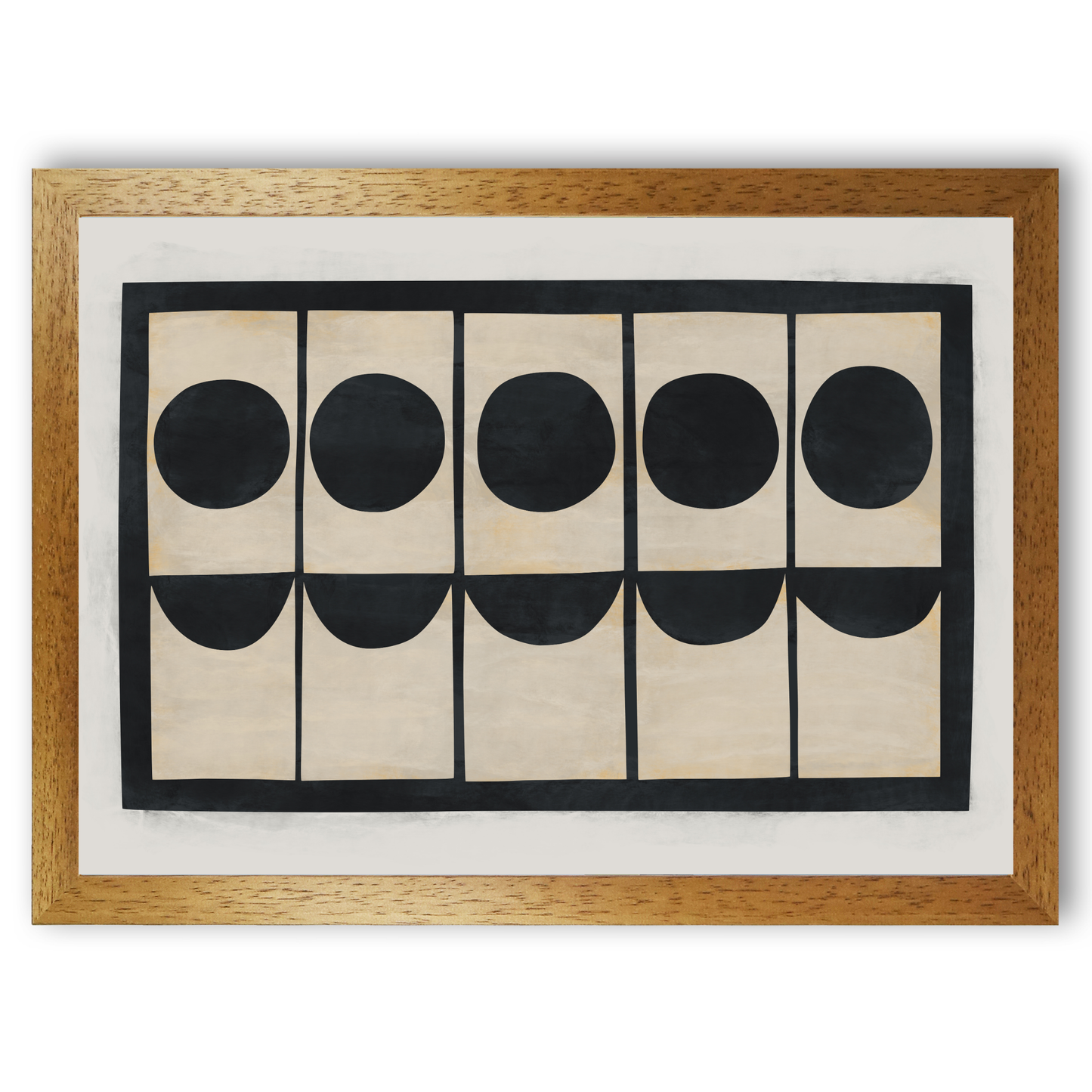 Cool Black Abstract Painting Print by Print Punk Studio