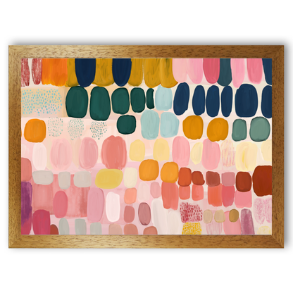 Colourful Abstract Painting Daubs 2 by Print Punk Studio